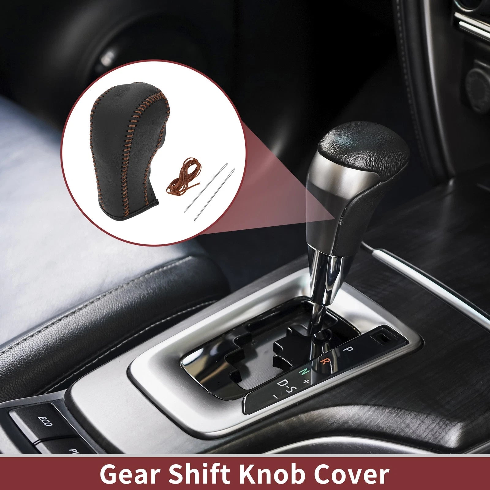 Gear Shift Knob Cover Black Replacement for Toyota Hilux (2005–2015)