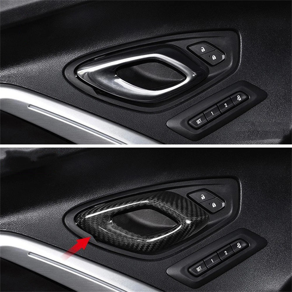 Carbon Fiber Door Handle Panel Cover for Chevrolet Camaro (2016–2023)