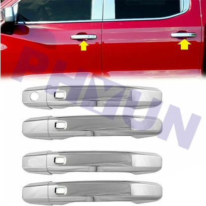Set of 4 Chrome ABS Door Handle Covers for Chevy Silverado 1500 (2020–2021)