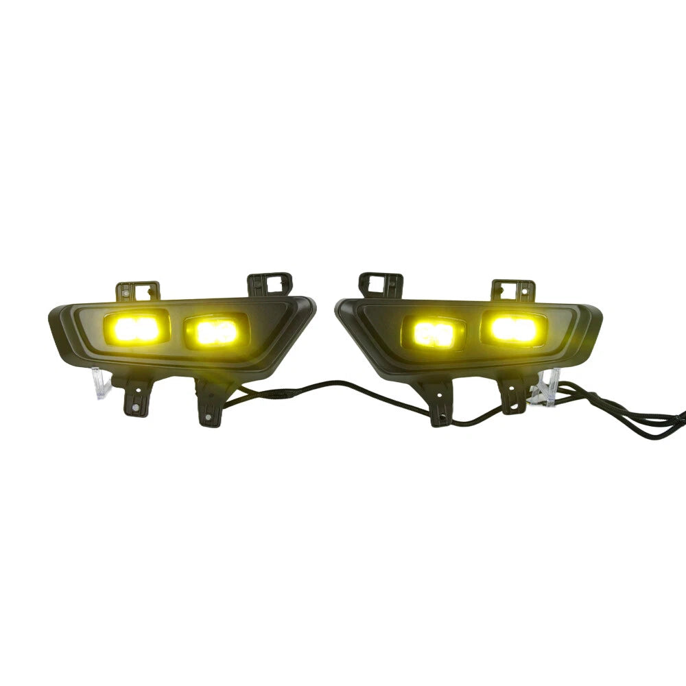 Clear Lens Amber LED DRL Fog Lights for Ford F-150 Raptor (2022–2024)