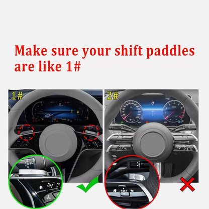 2X Red Steering Wheel Shift Paddle Extension for Mercedes Benz GLC Class