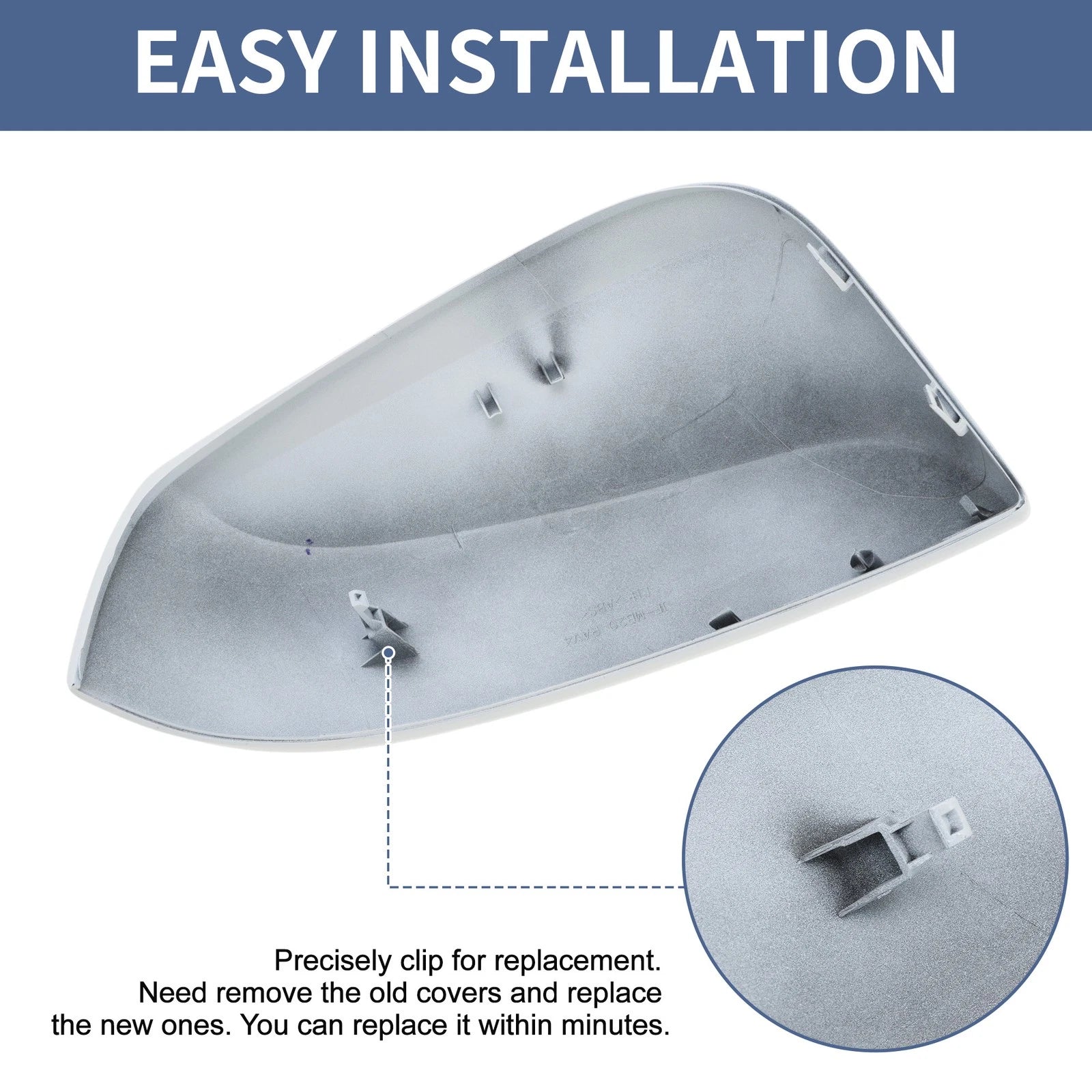 Left Side Mirror Cover Cap for Toyota RAV4 (2019–2023) - White