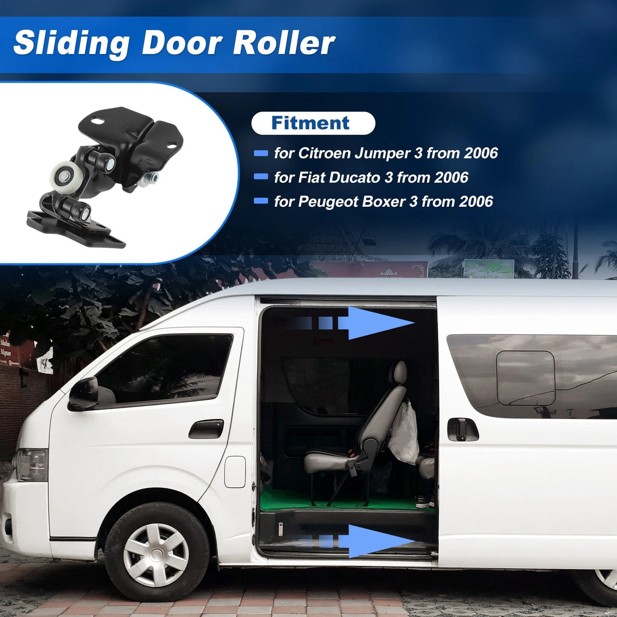Sliding Door Roller for Citroen Jumper 3 (2006) 1344266080