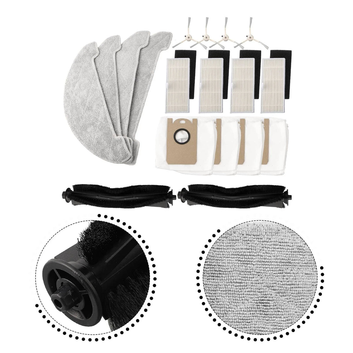 Mop Cloths Rag Kit for Wiami-11 Plus Robot Vacuum Cleaner
