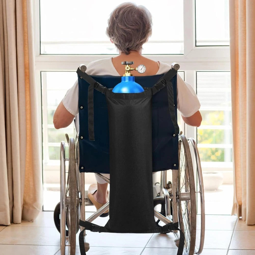 Portable Oxygen Tank Holder for Wheelchairs and Walkers