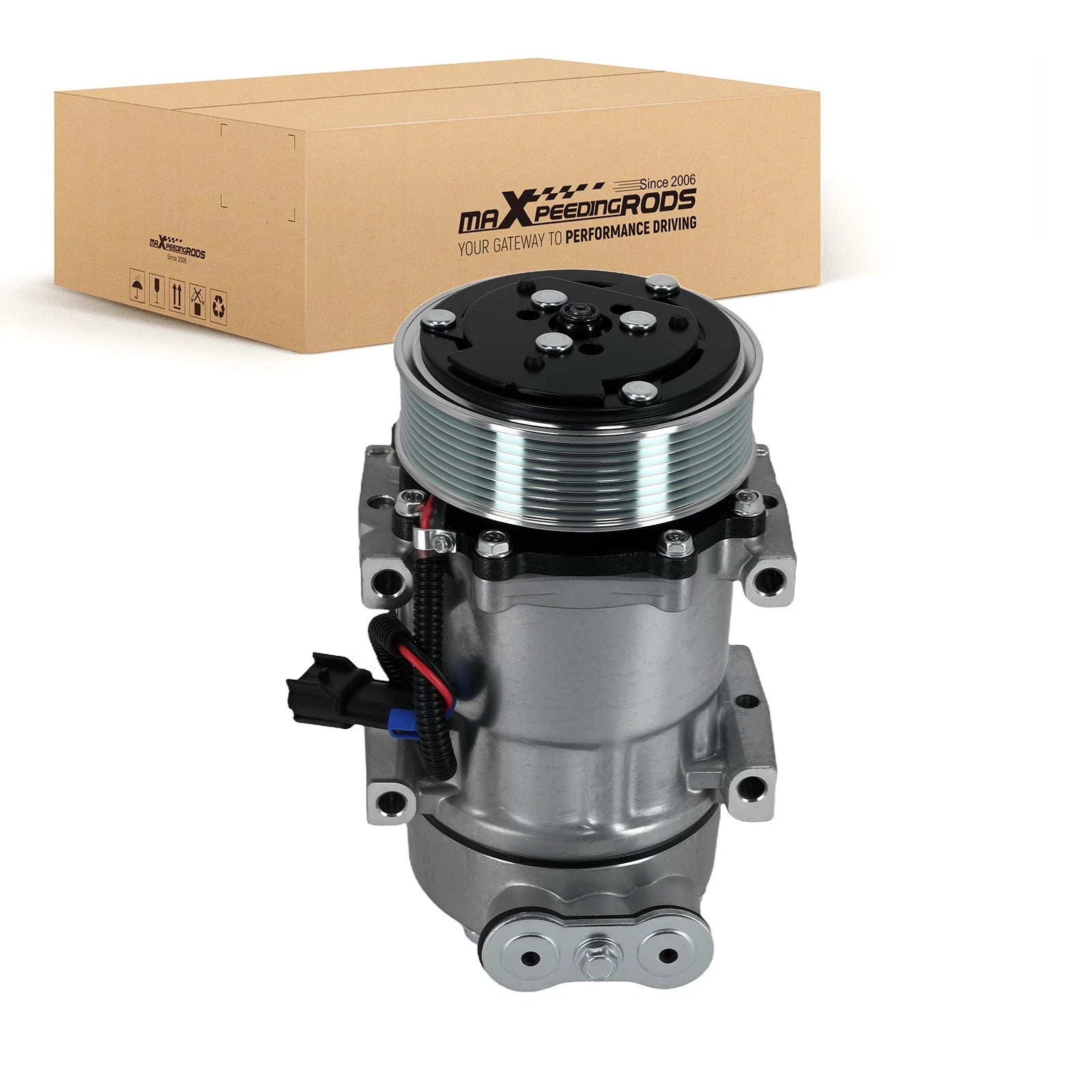 6PK A/C Compressor for Peterbilt 320/330/357/362 (Multiple Years) 185000 6-Groove