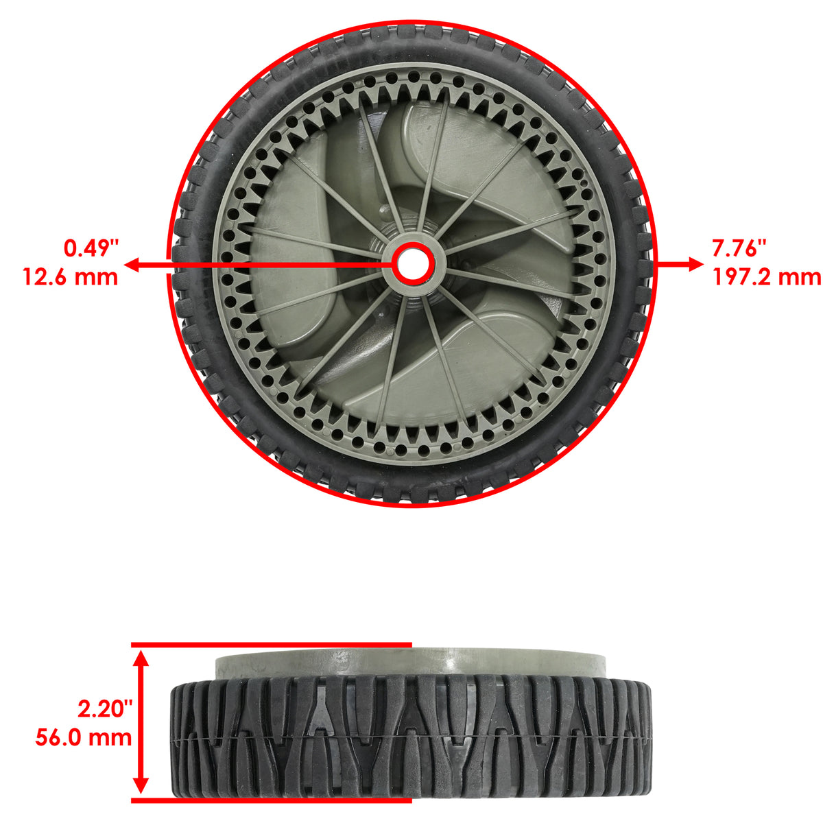 Front Drive Wheel Replacement for AYP Craftsman Husqvarna Poulan (1990–2005)