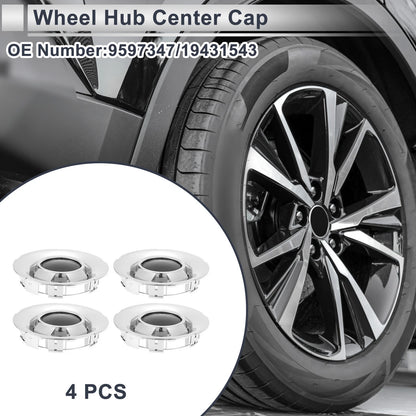 Wheel Hub Center Cap Replacement Silver Tone 6 Lug for Chevy Avalanche (2009–2013)