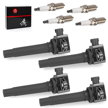 Set of 4 Ignition Coils w/ Spark Plug for Yamaha TX1800 AR190 SX190 (2019–2023)