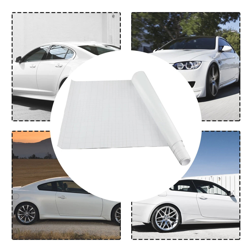 Car Sticker Gloss White Wrap Decal 30x150CM Waterproof