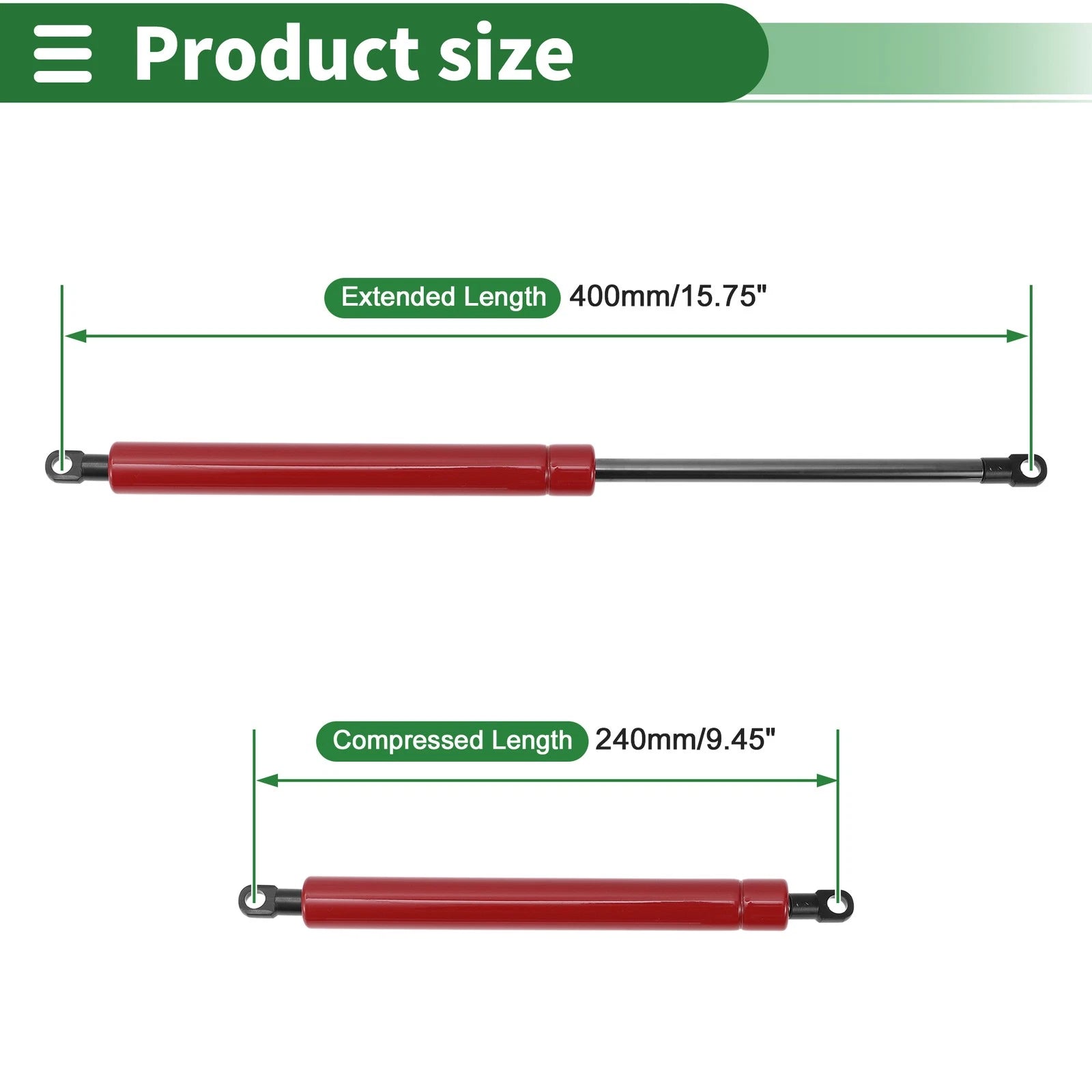 Set of 2 Gas Struts 600N for