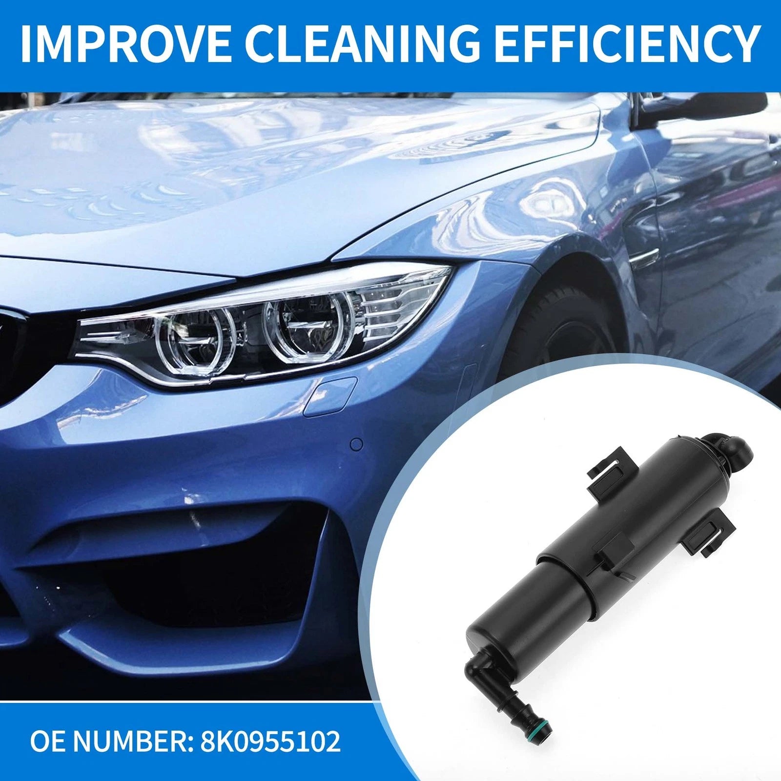 Front Right Headlight Washer Nozzle Replacement for Audi A4 (2011–2012)