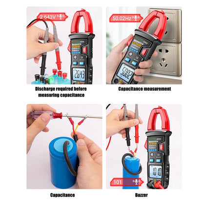 Compact AT619 Clamp Meter with Automatic Shutdown, Low Battery Indicator