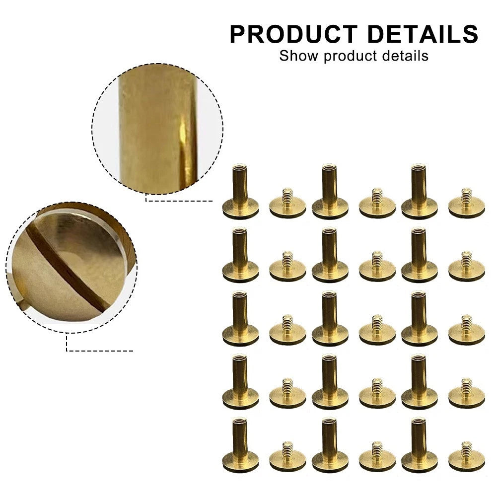 15 Pack Brass Screws for Crafting Use