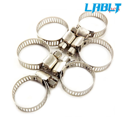 15pcs Adjustable Stainless Steel Drive Hose Clamps for Fuel Line