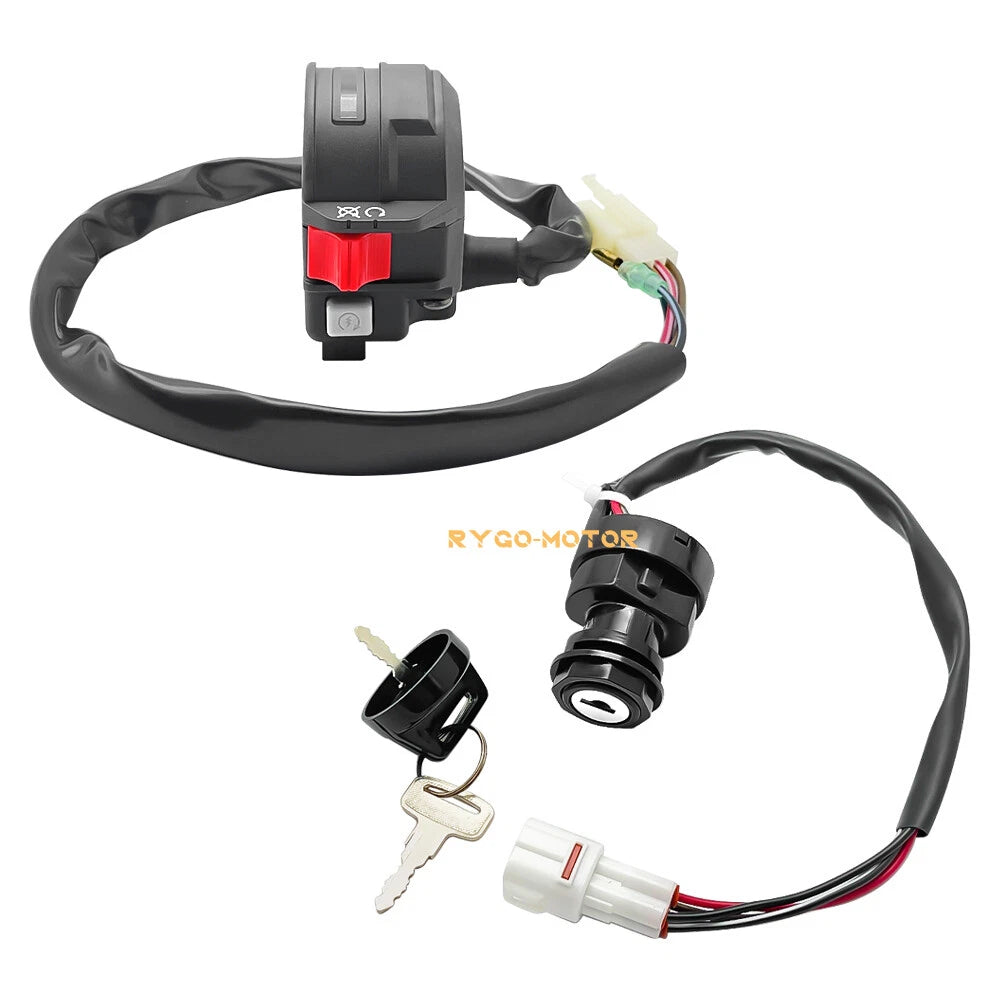 Start Stop Switch & Ignition Key Switch for Yamaha Raptor/Grizzly/Badger (80–80, 50–50)