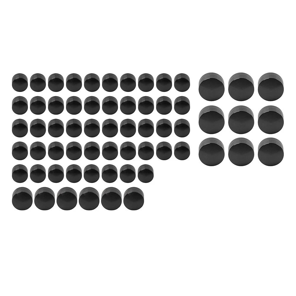 Set of 63X Engine Topper Bolt Caps Black for Harley Softail FXST (2000–2006)