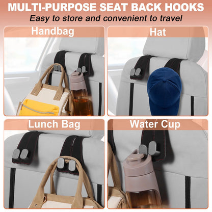 Set of 2 Car Seat Headrest Hooks for Universal Fit (2010–2023)