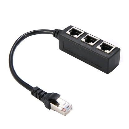 RJ45 Cable Splitter Adapter for Ethernet Line (Extends to 3 Devices)