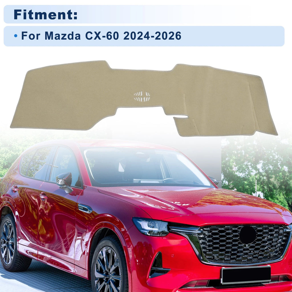Dash Cover for Mazda CX-60 (2024–2026) Polyester Beige