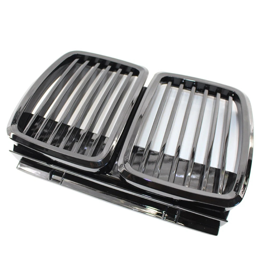 Glossy Black Front Hood Kidney Grille for BMW 3 Series E30 (1982–1994)