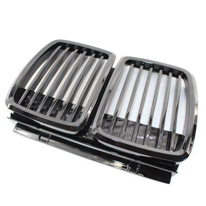 Glossy Black Front Hood Kidney Grille for BMW 3 Series E30 (1982–1994)