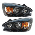 Headlight Housing Replacement Pair for Chevy Malibu (2004–2008) Black