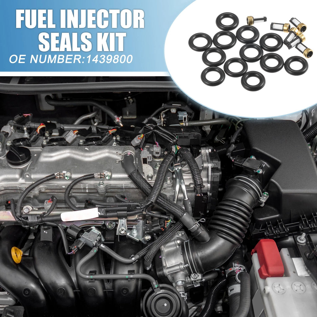 6 Fuel Injector O Ring Seal Kit with Micro Filter for BMW X3 X5 (2004–2013)