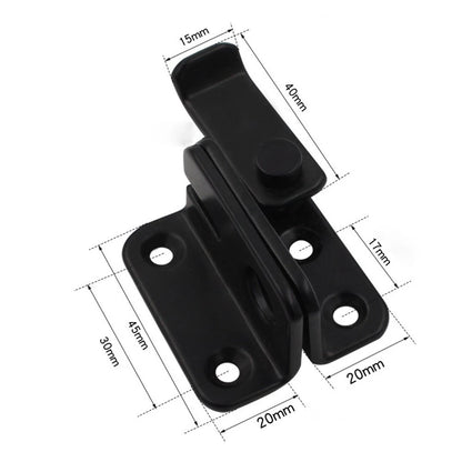 Heavy Duty Door Bolt Latch for Garden Gate - Anti-corrosion Black
