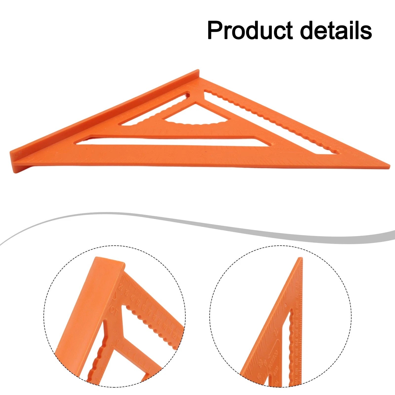 Plastic Triangle Square for Woodworking Angle Measurement and Layout