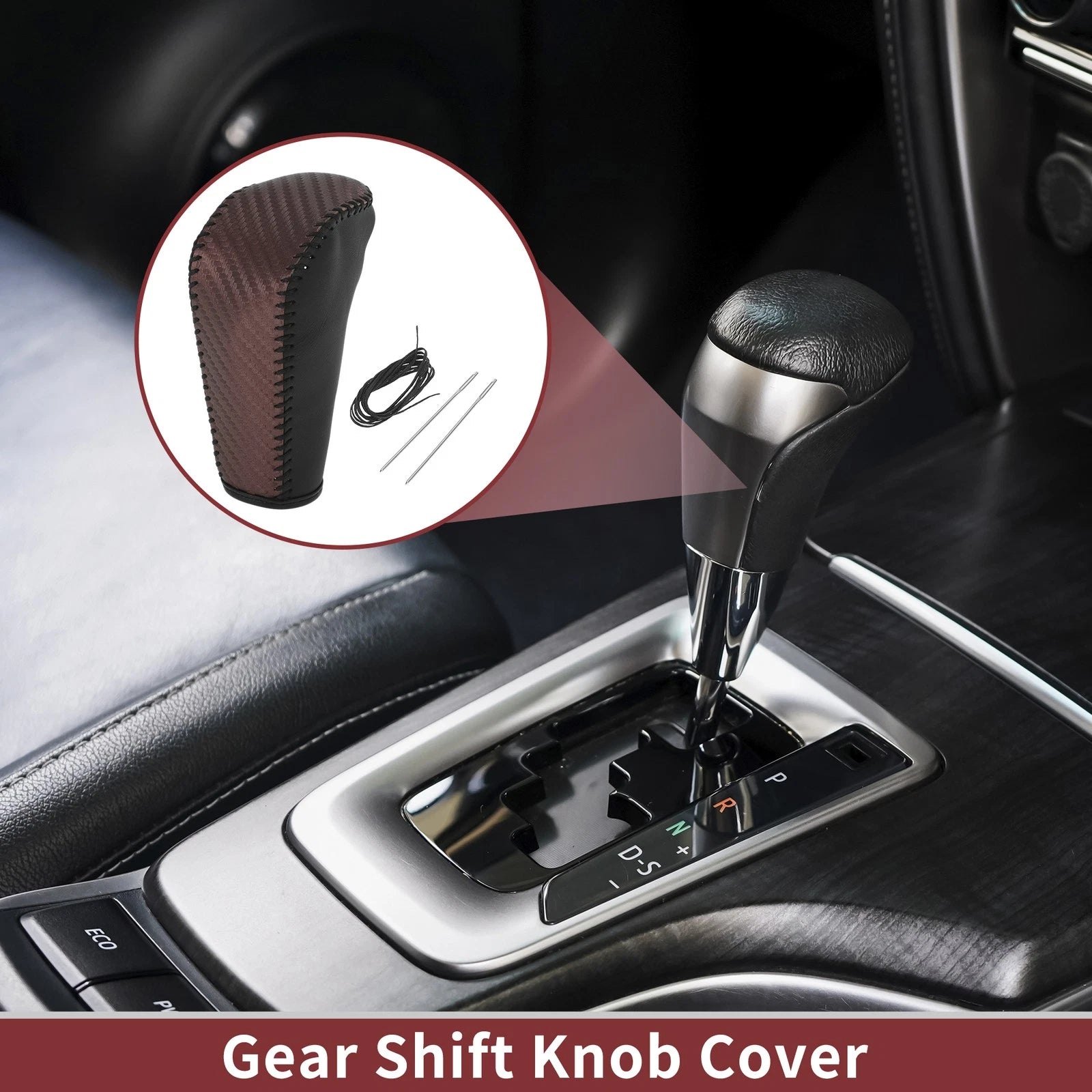 Gear Shift Knob Cover Replacement for BMW 3 Series E90 (2004–2012) Brown