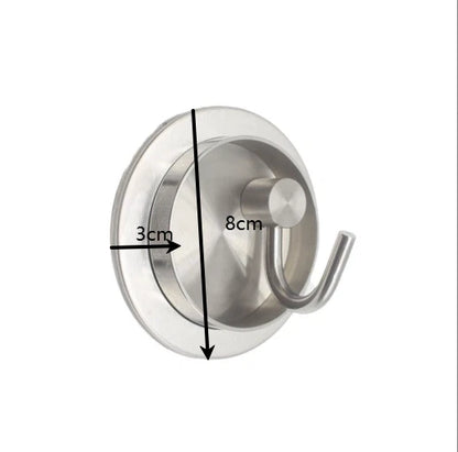 304 Stainless Steel No Drill Rotating Hook for Bathroom and Closet