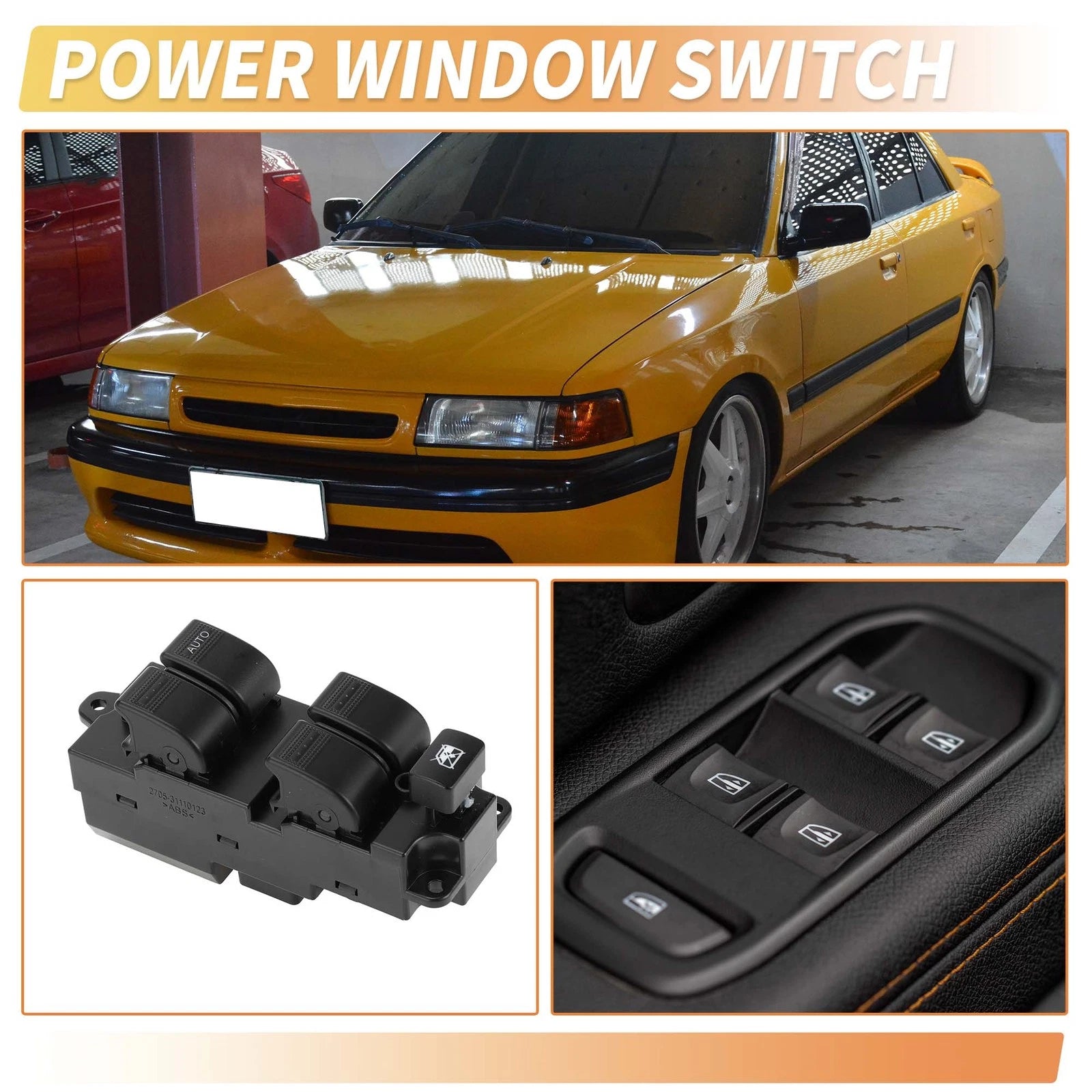 Front Right Passenger Power Window Switch for Mazda Familia (1998)