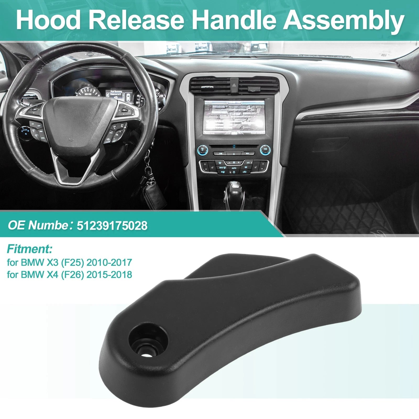 Hood Latch Release Handle for BMW X3 F25 (2011–2017)