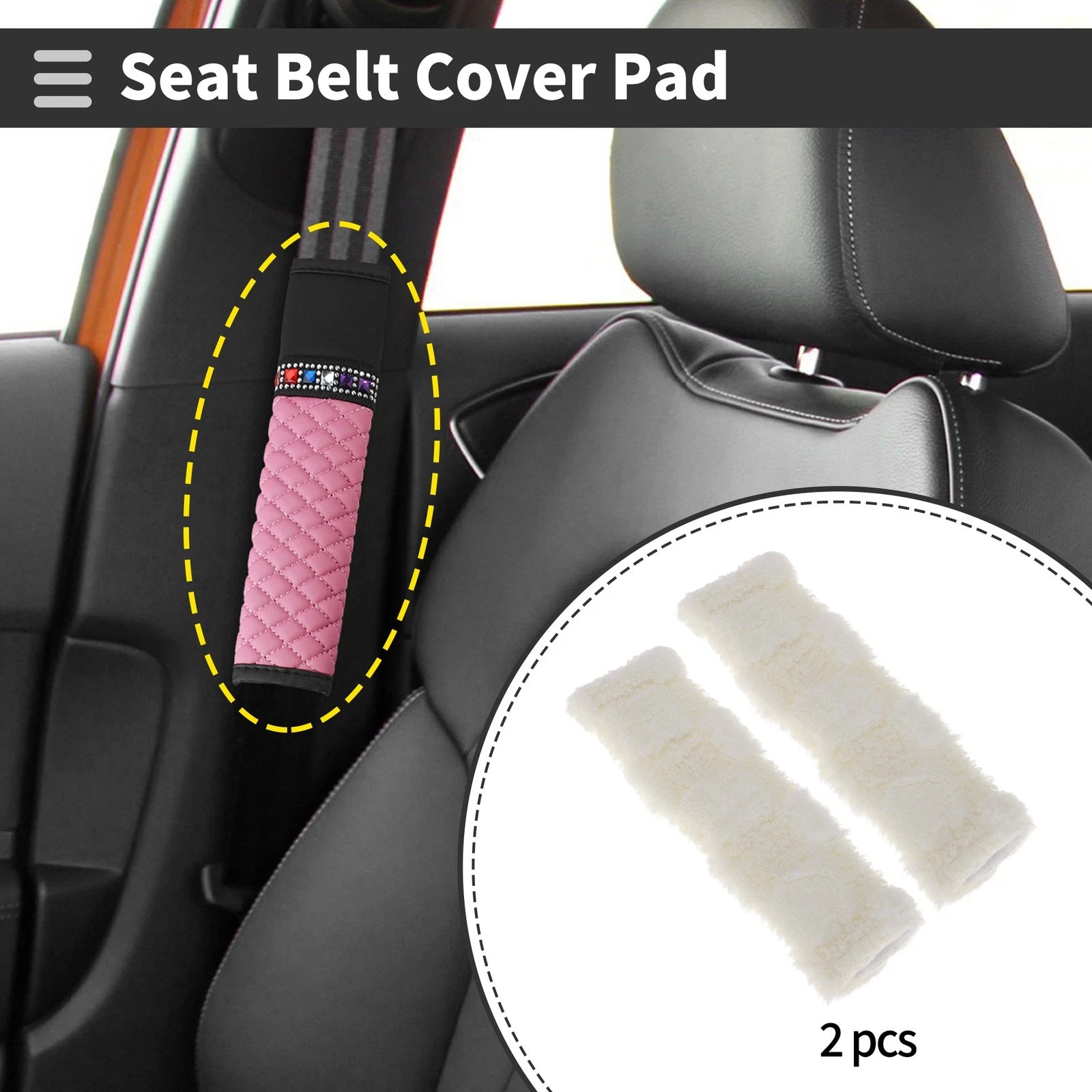 Seat Belt Cover Pad for Universal Fit (24cm)
