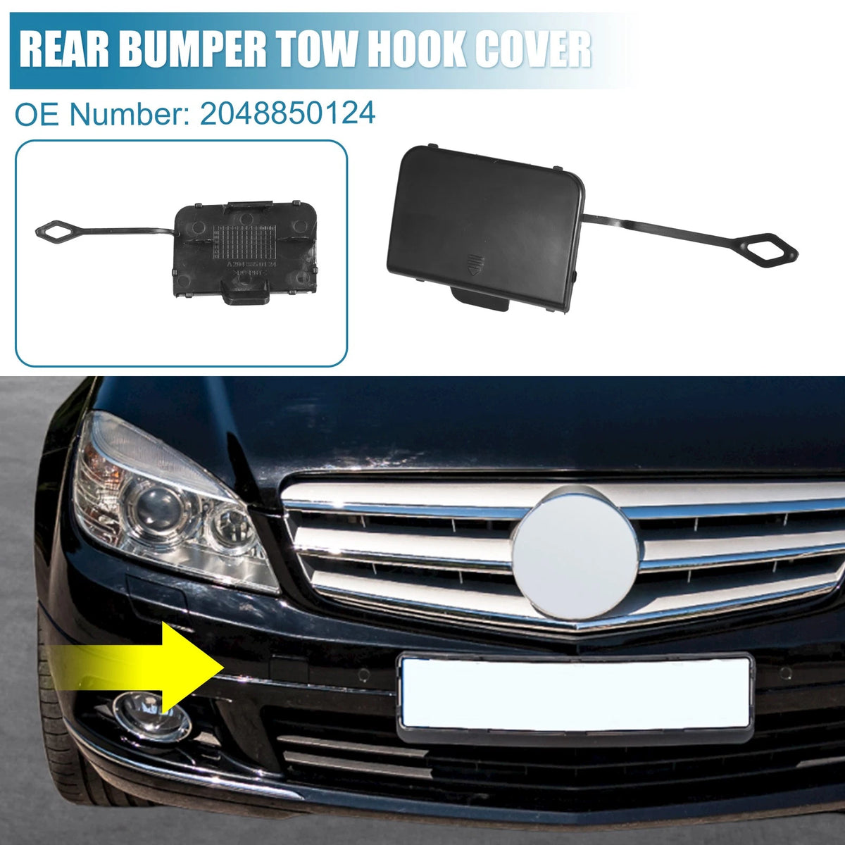 Tow Hook Cover 2048850124 for Mercedes-Benz C350 (2008–2011)