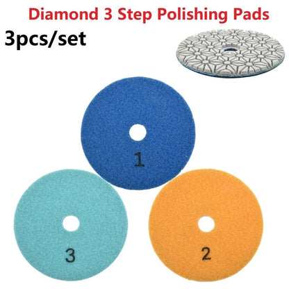 4 Inch Polishing Pads for Concrete Granite Marble Stone (Wet/Dry)