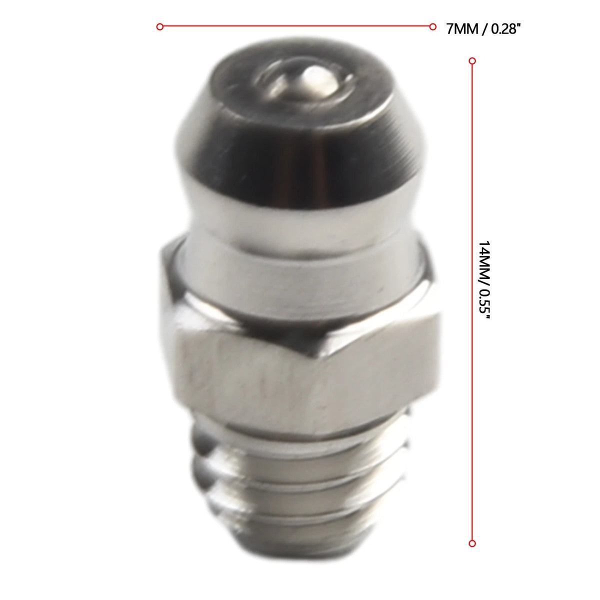 10X Stainless Steel Straight Hydraulic Grease Fitting Kit M6X1mm Thread