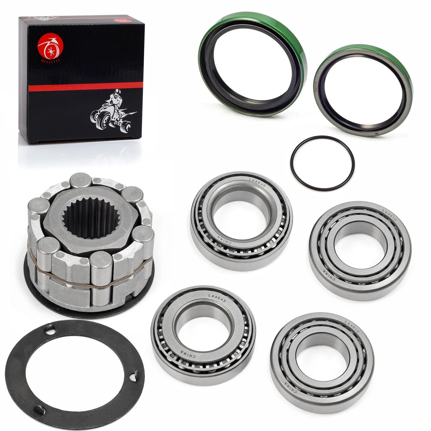 Front Wheel Hub Clutch & Bearing Seal for Polaris Sportsman 500 4x4 6x6 (1996–2008)