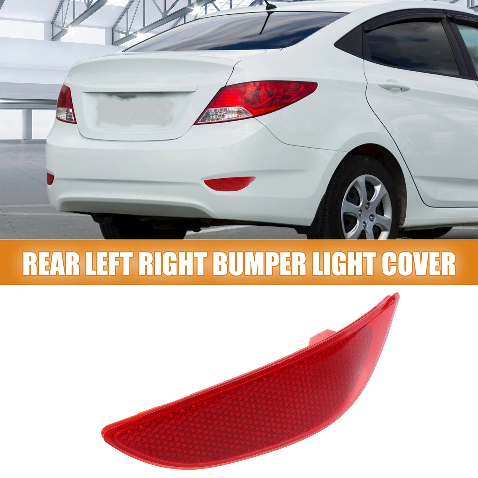 Rear Right Bumper Reflector Light Cover Replacement for Hyundai Accent (2012–2017)