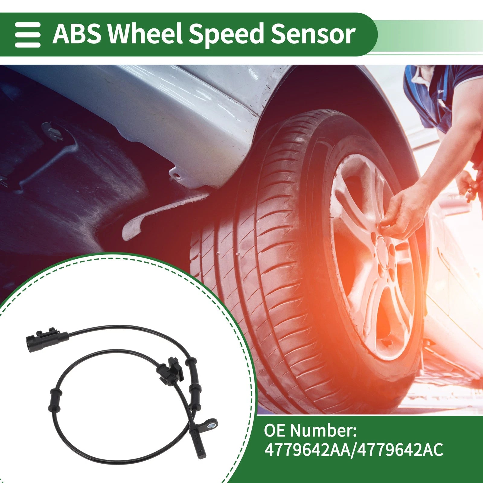 ABS Wheel Speed Sensor No. 4779642AA for Dodge Challenger (Year Range)