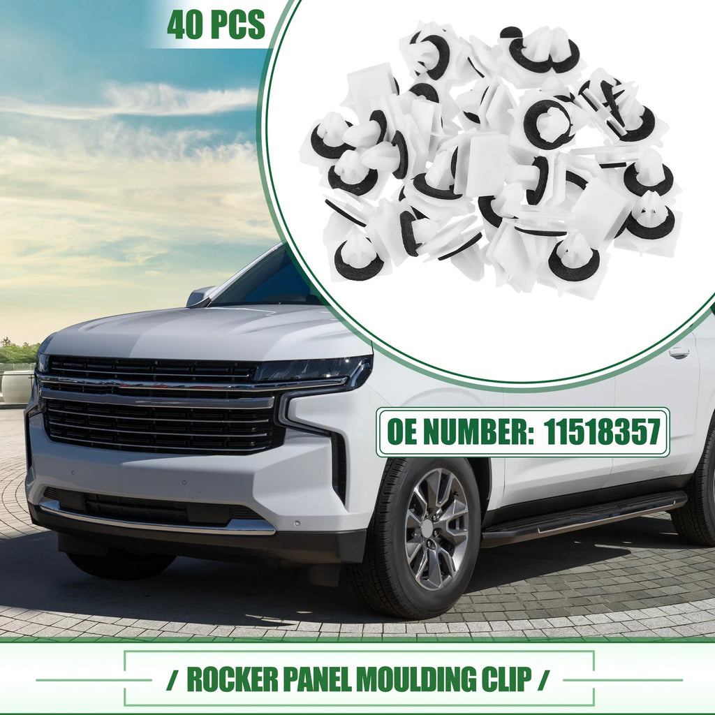 Rocker Panel Clips Set for Chevrolet Avalanche 2007–2013 (40 Pack)