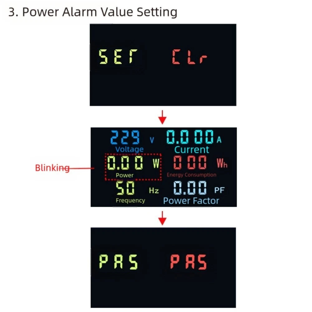 Digital Power Meter for Industrial Electrical Testing (AC 110 220V)