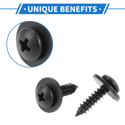 50 Pcs Fender Liner Splash Shield Bumper Cover Screw for Honda Accord (2006–2007)