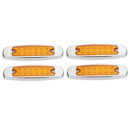 12 LED Side Marker Lamps for Truck Trailer (Amber)