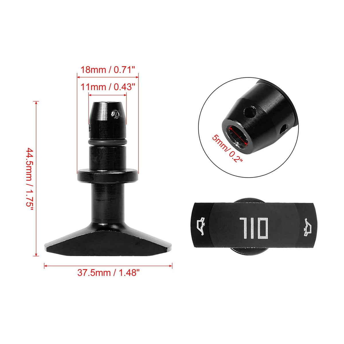 Oil Dipstick Pull Handle 5mm Replacement for Ford Mustang GT V8 (1999–2011)