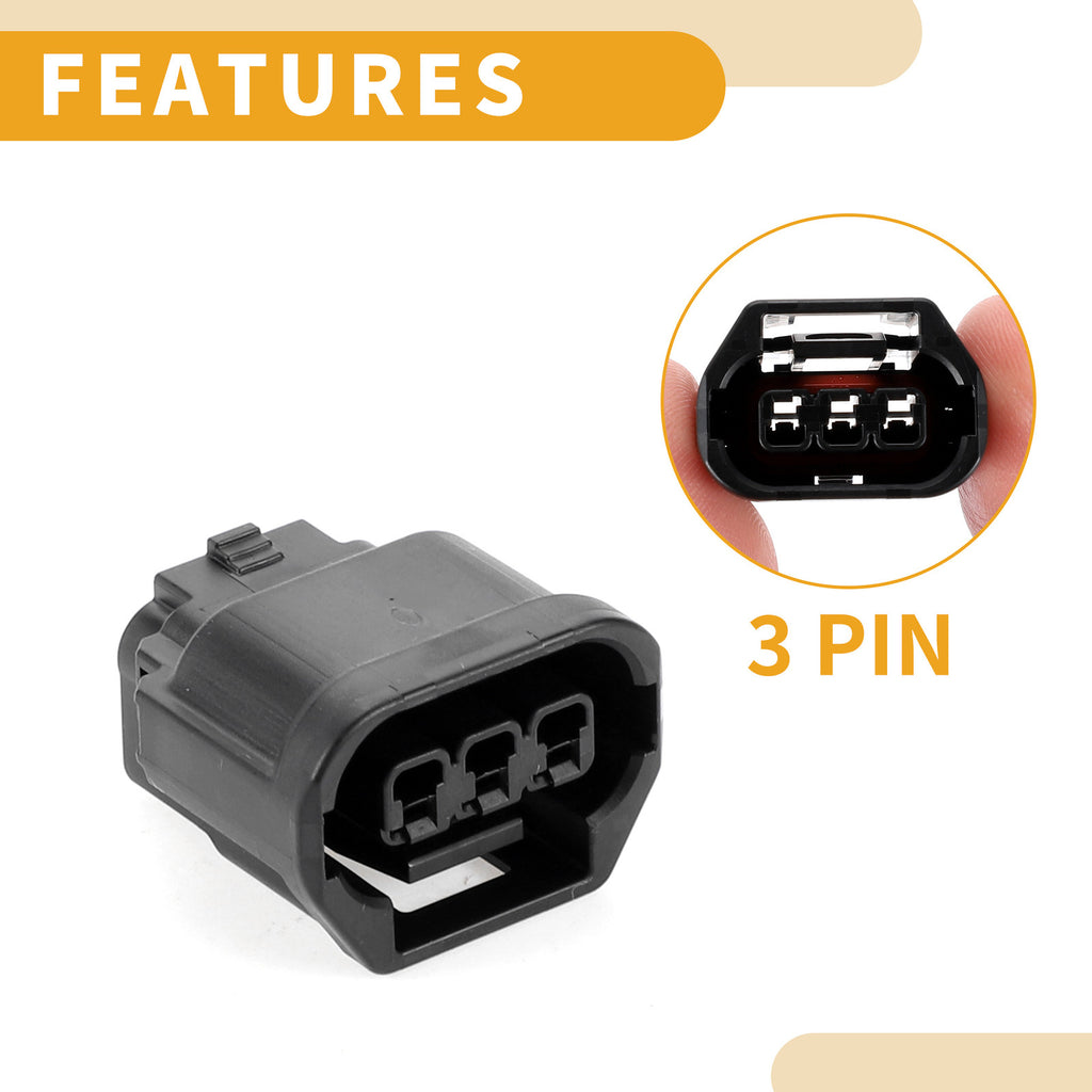 3 Pin Fog Light DRL Lamp Connector Plug for Honda Civic (2016–2019)