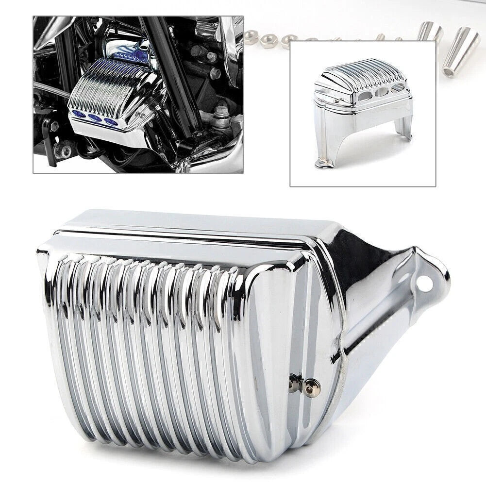 Chrome Front Voltage Regulator Cover Accent for Harley Bagger (1997–2011)