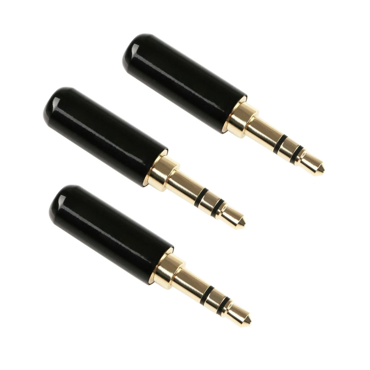 3Pcs 3.5mm Copper Male Stereo Mini Jack Plug Audio Connector