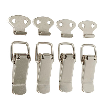Set of 4 Stainless Steel Locking Toggle Hasps for Cabinet Closure